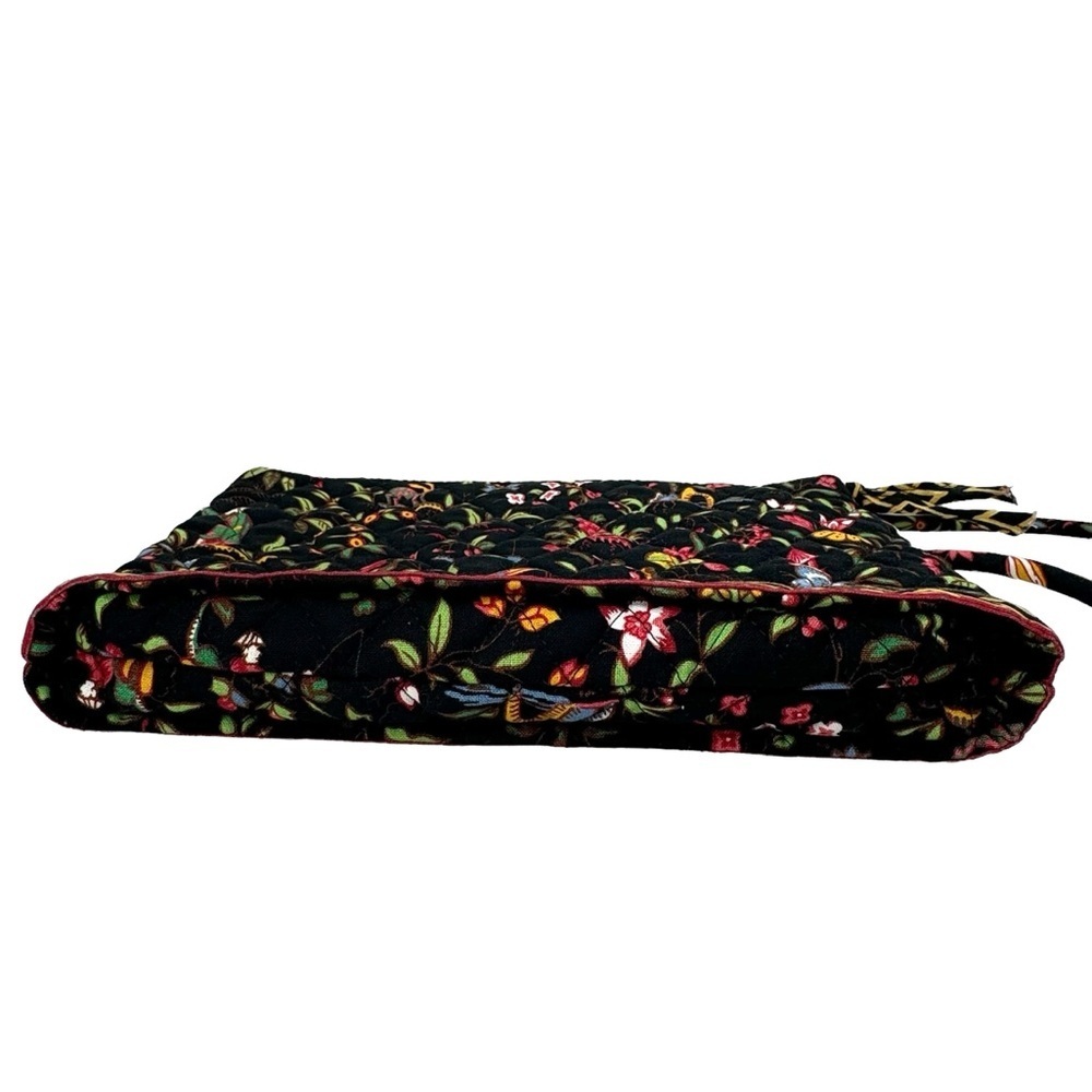 Vera‎ Bradley Petite Ming Elite Quilted Crossbody Purse Retired Floral Black - Picture 7 of 13